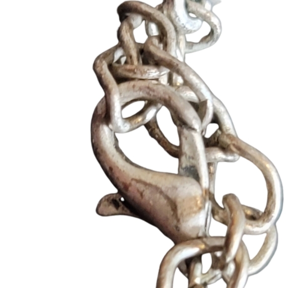 Eclectic necklace hearts cross flower silver tone turquoise hippie boho … - Picture 11 of 11